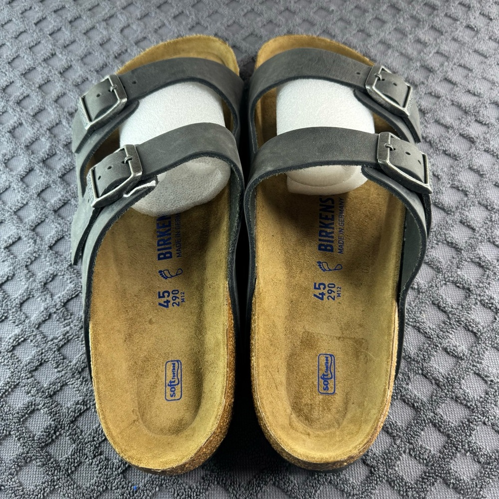 BIRKENSTOCK ARIZONA SOFT FOOTBED OILED LEATHER BLACK - Picture 3 of 7